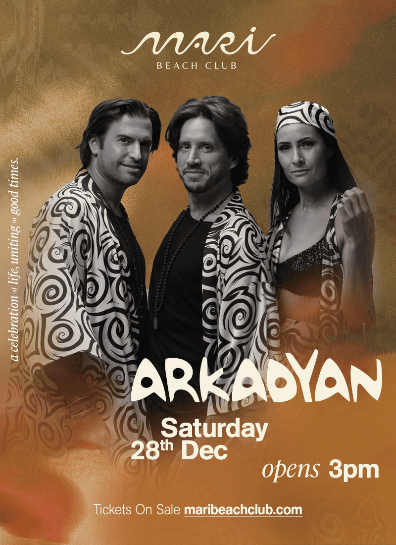 arkadyan saturday 28 dec 2024 at mari beach club bali