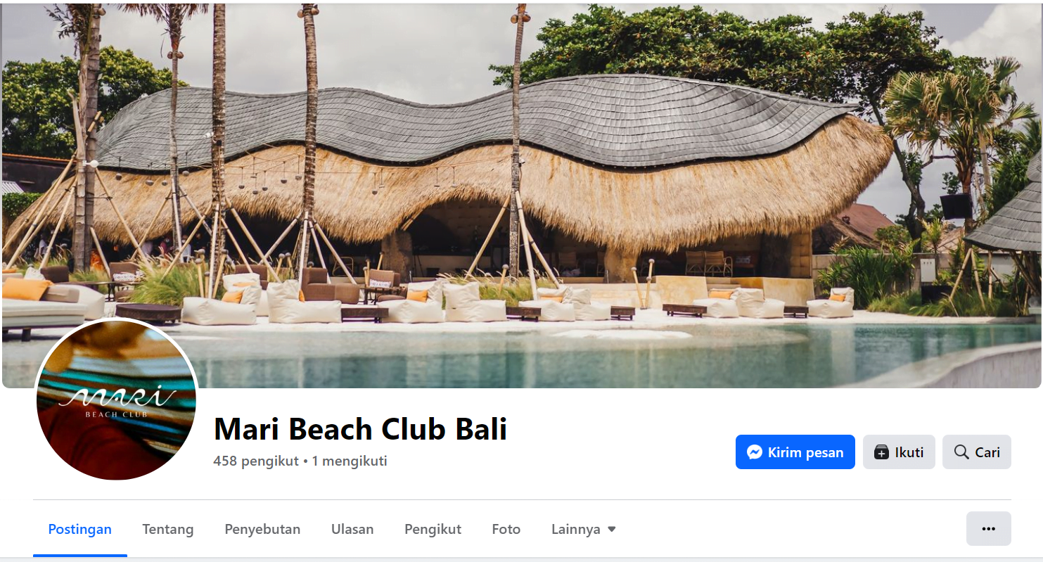 Mari Beach Club social media channels